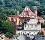 Panoramic view, Vilnius old town . St. Anne's, St. Francis of Assisi, St. Michail church.