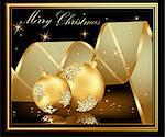 Gold Merry Christmas  background