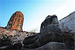 Monuments of buddah ruins of Ayutthaya old capital of THAILAND