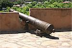 Historial Cannon in a fortress on a Caribbean island