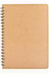 Brown plain closed notebook isolated