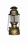 Antique Hurricane Lamp isolated with clipping path