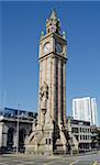 The historic sandstone Gothic clock tower was built in 1865 as a memorial to Queen Victoria's consort, Prince Albert in Queen's Square Belfast. It is one of Northern Ireland's most famous landmarks.