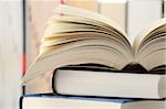 Composition with books on the table