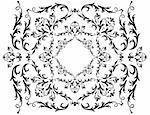 Illustration of abstract black ornament