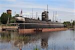 The Russian submarine costs in port