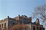 Detail of the abandoned mansion Villa Sygrou designed by architect Ernst Ziller in the late 19th century. Marousi Athens, Greece.