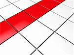 3d red white cube background area abstract