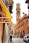 Tower Lamberti in Verona in Italy, street urban view