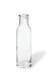 Transparent bottle with shadow on white background