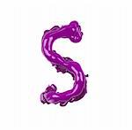 pink oil alphabet - letter S