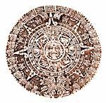 Mayan calendar isolated on the white background