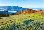 Autumn misty morning mountain hill (Carpathian Mt's, Ukraine).