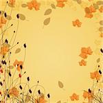 Abstract autumn background with fall leaves. Space for your text.
