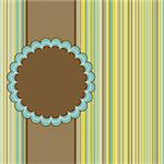 Retro greeting card template design. EPS 8 vector file included