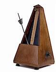 Antique wooden wind-up metronome
