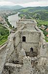 vertical photo of castle Strecno, near city Zilina, Slovakia.