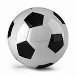 Soccer ball over white background