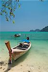 thailand beach exotic holidays tropical tourism asia sea traditional longboat boat