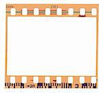 Blank color film strip frame