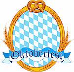 Oktoberfest  oval  label design with place for text