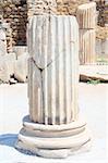 Fragment of an antique column in a city in the Efes, Turkey