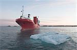 Ship in the Arctic fjord - Spitsbergen