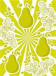 vector background with pears, Adobe Illustrator 8 format