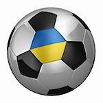 Ukrainian Soccer Ball isolated over white background