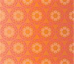 Stylish design with seamless lace flowers in pink on an (editable) orange background