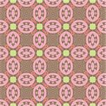 Seamless and elegant Baroque pattern with flowers in pink, brown, green