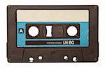 Retro audio cassette isolated on a white background