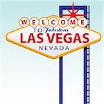 vector illustration of a signboard from las vegas