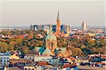 Panoramic view at the Munich city, Germany