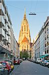 View at the street at Munich and famous St. Paul Church