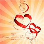 beautiful heart background design art with floral