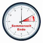 An image of a nice clock "Sommerzeit endet"