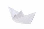 Paper ship, photo on the white background