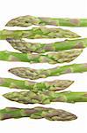 Close Up of Asparagus on White Background