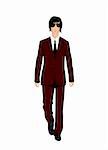 Illustration businessman in suit isolated - vector