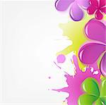 Abstract Flowers, Vector Illustration