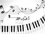 abstract musical background with piano vector illustration