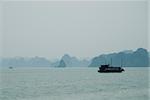 boat on halong bay in vietnam
