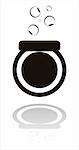 black chemical bottle icon isolated on white