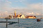 View at the lagoon and San Giorgio Maggiore church in Venice, Italy