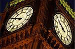 Big Ben Illuminated At Night, London, England