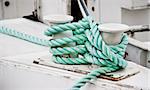 A rope tied around a boat