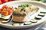 baked salmon with herbs eschar