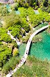 Croatia, National Park, Beauty Plitvicka lake, aerial view.