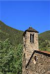 Sant Marti de la Cortinada (Ordino, Andorra). Romanesque church build in the 12th century.